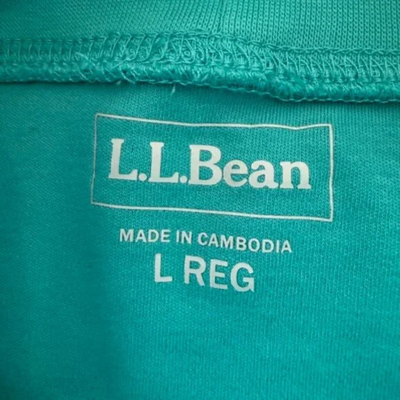 L.L. Bean Women's Teal Turtleneck Sweater 100% cotton Size L Capsule basic - Picture 3 of 8